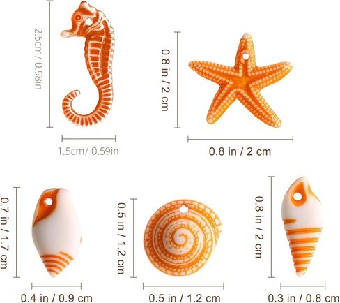 Toyvian 48pcs Mini Resin Beach Seashells: Sea Shell, Sea Stars, Conch & Seahorses - Ideal for Fish Tank Decorations Home Decor, Beach Parties & DIY Crafts (Random Color) in Saudi Arabia