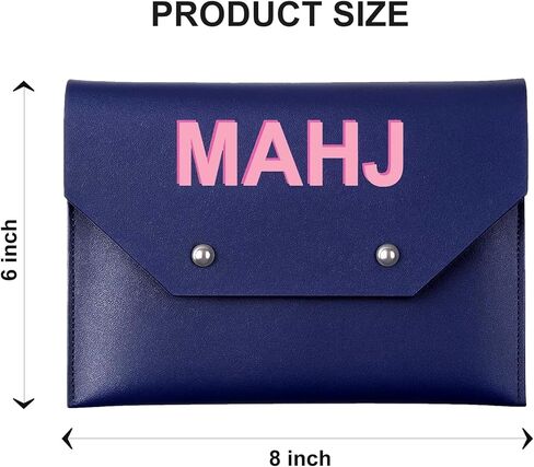 4-Pack Leather Mahjong Card Holder for Mahjong NMJL Rule Cards & Mahjong Shuffler Cards, Protective Envelope Bag for Mahjong Card, Mahj Friends Gift Set (8x6 inch) in Saudi Arabia