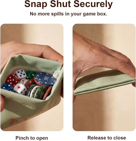 Mahjong Dice Bags (4-Piece Set) - Waterproof PU Vegan Leather Squeeze Pouches for American Mahjong Accessories, Mini Coin Purse for Dice, Chips, and Tiles Storage in Saudi Arabia