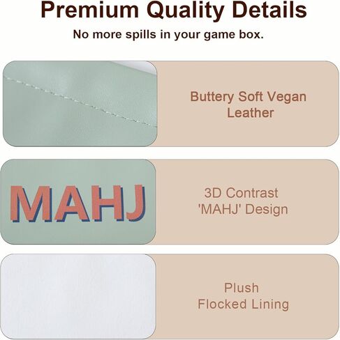 Mahjong Dice Bags (4-Piece Set) - Waterproof PU Vegan Leather Squeeze Pouches for American Mahjong Accessories, Mini Coin Purse for Dice, Chips, and Tiles Storage in Saudi Arabia