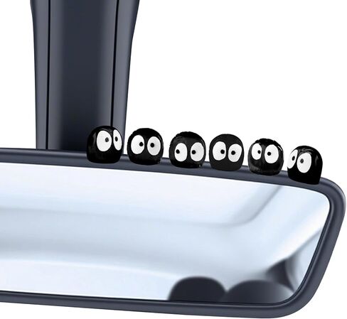 30PCS Luminous Soot Sprites Car Dashboard Decorations with Removable Adhesive,Colorful Soot Elf Glow in The Dark Ornament for Rearview Mirror Dashboard Home Office,Anime Car Accessories (Black) in Saudi Arabia