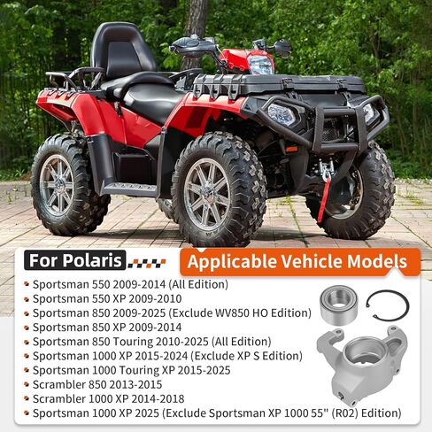 Front Right Steering Knuckle & Bearing Kit For Polaris Sportsman Scrambler 550 850 1000 2009-2025 5136734 1822946 in Kuwait