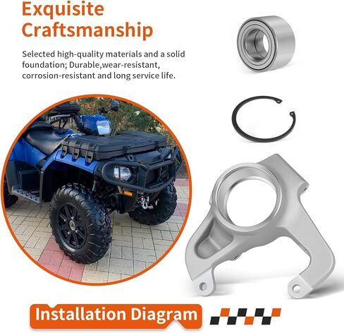 Front Right Steering Knuckle & Bearing Kit For Polaris Sportsman Scrambler 550 850 1000 2009-2025 5136734 1822946 in Kuwait