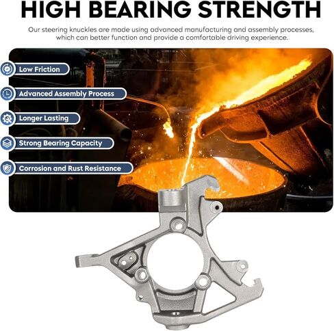 TadaMark Front Right Suspension Steering Knuckle fit for Jeep Cherokee 90-01, for Comanche 90-92, for Grand Cherokee 93-98, for Wrangler 90-06, for Wagoneer 1993, for TJ 97-06, 697-923 Passenger Side in Kuwait