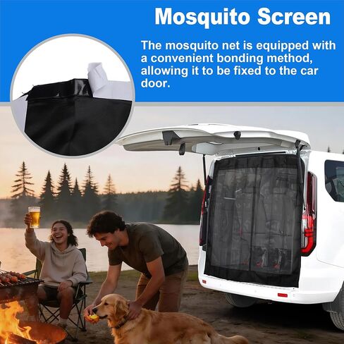 Mosquito Screen for Mercedes-Benz Sprinter (Standard Roof) Tailgate Mosquito Net for Campervans and RVs Mosquito Net Fine Fiberglass Mesh 65"x65" Inch in Kuwait