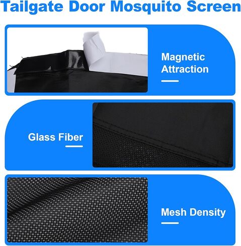Mosquito Screen for Mercedes-Benz Sprinter (Standard Roof) Tailgate Mosquito Net for Campervans and RVs Mosquito Net Fine Fiberglass Mesh 65"x65" Inch in Kuwait