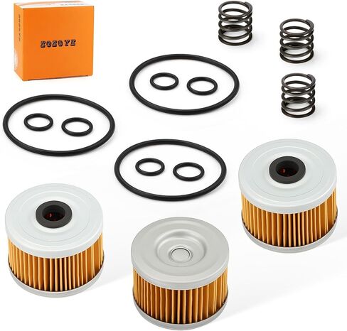 For Honda ATC TRX XR 250 300 350 400 500 600 650 3Pcs Oil Filter & Spring O-Ring Kit 15410-KF0-305 in Kuwait
