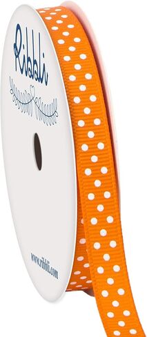Ribbli Grosgrain Polka Dot Craft Ribbon,3/8 Inch,10-Yard Spool,Red with White Dots,Use for Gift Wrapping,Party Decoration,All Crafting and Sewing in Kuwait