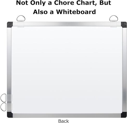 EAONE 16 x 12.6 in Magnetic Dry Erase Chore Chart & Whiteboard for Multiple Kids/Teens/Adults, Double Sided Chore Board Weekly Calendar for Wall, Aluminum Frame, 8 Markers, 4 Magnetic Pins, 1 Eraser in Saudi Arabia