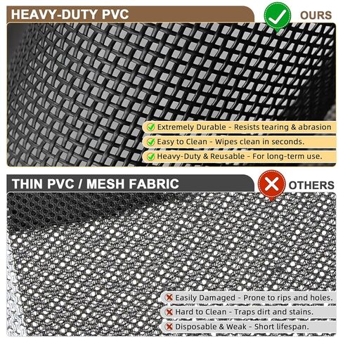 UTV ATV Mesh Trash Bag,PVC Trash Sack Storage Bag Accessories,Universal Compatible with Golf Cart,Pioneer,Polaris RZR, Can-Am,Teryx, Mule, Arctic Cat,Boat Off-Road-Work,Pattern B in Saudi Arabia