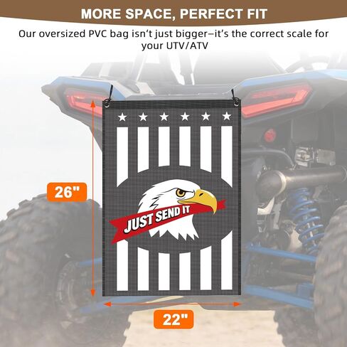 UTV ATV Mesh Trash Bag,PVC Trash Sack Storage Bag Accessories,Universal Compatible with Golf Cart,Pioneer,Polaris RZR, Can-Am,Teryx, Mule, Arctic Cat,Boat Off-Road-Work,Pattern B in Saudi Arabia