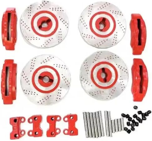 RC Parts Compatible With Traxxas For TRX4 For Defender 1/10 RC Crawler Car Upgrade Parts Accessories 4PCS Alloy Brake Discs Calipers(Black) in Kuwait