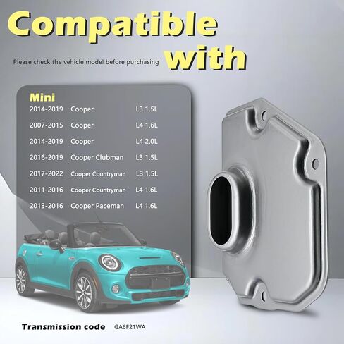 GA6F21WA مجموعات فلتر ناقل الحركة للسيارات حشية وعاء الزيت L3 L4 1.5L 1.6L 2.0L متوافق مع ميني كوبر كوبر كلوبمان كوبر كونتريمان كوبر بيسمان 07-22# 24347566358 in Kuwait