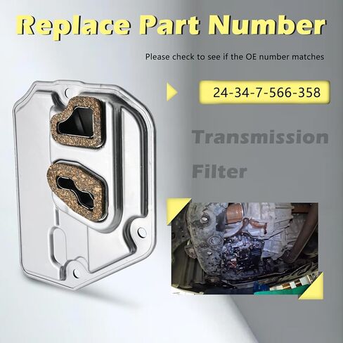GA6F21WA مجموعات فلتر ناقل الحركة للسيارات حشية وعاء الزيت L3 L4 1.5L 1.6L 2.0L متوافق مع ميني كوبر كوبر كلوبمان كوبر كونتريمان كوبر بيسمان 07-22# 24347566358 in Kuwait