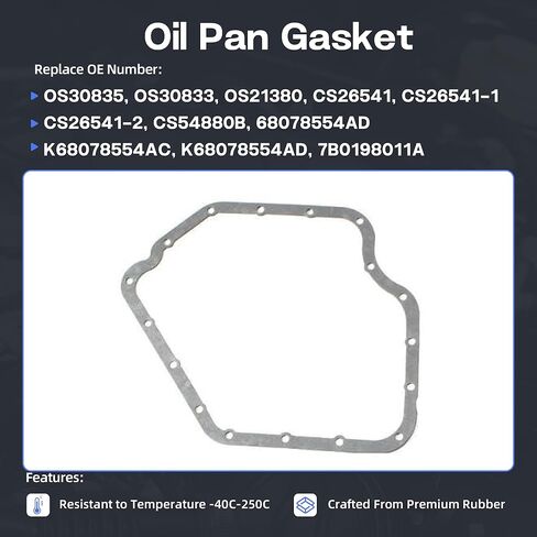 3.6 CS26541-1 Oil Pan Gasket Crankshaft Oil Seal Fit for Chrysler Dodge Jeep Ram 3.6L 2011-2015 CS26541-2 68433335AA in Saudi Arabia