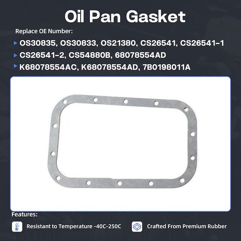 3.6 CS26541-1 Oil Pan Gasket Crankshaft Oil Seal Fit for Chrysler Dodge Jeep Ram 3.6L 2011-2015 CS26541-2 68433335AA in Saudi Arabia