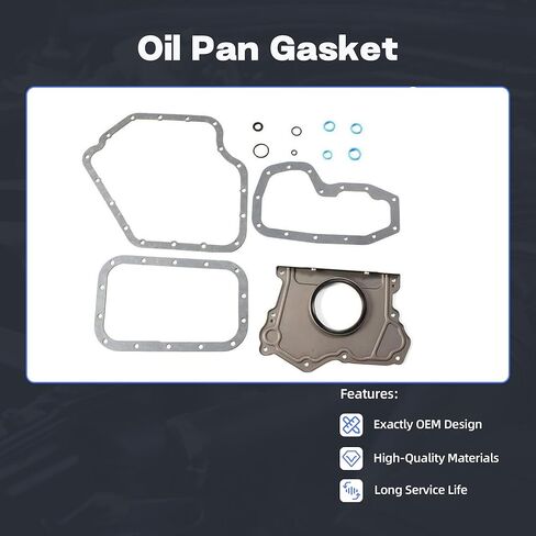 3.6 CS26541-1 Oil Pan Gasket Crankshaft Oil Seal Fit for Chrysler Dodge Jeep Ram 3.6L 2011-2015 CS26541-2 68433335AA in Saudi Arabia