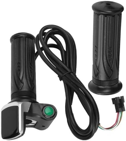 Electric Bike Throttle Grip, LCD Electric Quantity Display with Switch Ergonomic Design EBike Speed Governing Throttle Grip 6 Cores for Electric Bicycles and Electric Scooters in Saudi Arabia