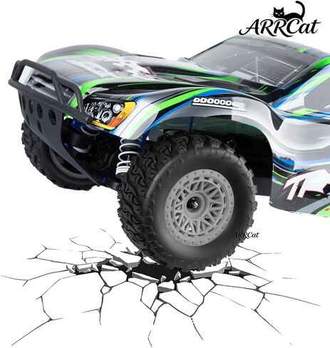 RC 12mm Hex Short Course Truck Wheels Tires for 1/10 Slash 4x4 BL-2S 2WD Red cat Blackout SC L0si SCT Team Associated SC10 HPI,RC Wheels and Tires with Foam Inserts(4Pcs),Grey in Saudi Arabia