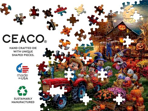 سيكو - ديزني - توماس كينكيد - مهرجان ميكي وميني بامبكن - أحجية الصور المقطوعة 1000 قطعة - أحجية ملونة وملونة للبالغين - قطع مقطوعة بدقة in Kuwait