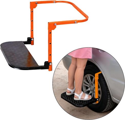 Foldable Tire Step 441 Capacity Heavy Duty High Carbon Steel Nonslip Adjustable for SUV Garage Van Pickup Truck Vehicles in Saudi Arabia