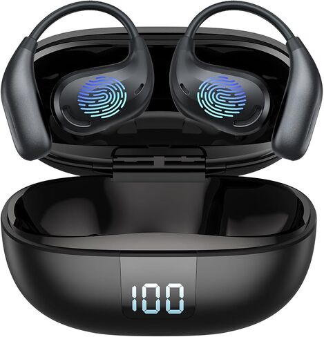 NE47 Wireless Earbuds,36h Playtime Ear Buds with LED Power Display, Ai Translation Earbuds Real Time, 6.0 Bluetooth Earbuds,IPX5 Waterproof Open Ear Earbuds for Meeting/Travel/Learning/Sport in Saudi Arabia