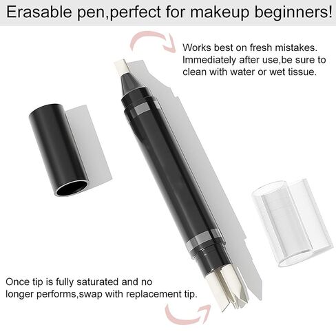Makeup Remover Pen Correction Pen - Easy Makeup Eraser & Corrector Tool, Precise Tip for Eyeliner, Eyeshadow, Lipstick Fix, On-The-Go Portable Makeup Cleanup Stick for Perfect Look, 0.12oz in Saudi Arabia