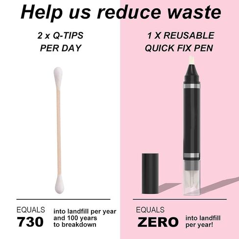 Makeup Remover Pen Correction Pen - Easy Makeup Eraser & Corrector Tool, Precise Tip for Eyeliner, Eyeshadow, Lipstick Fix, On-The-Go Portable Makeup Cleanup Stick for Perfect Look, 0.12oz in Saudi Arabia