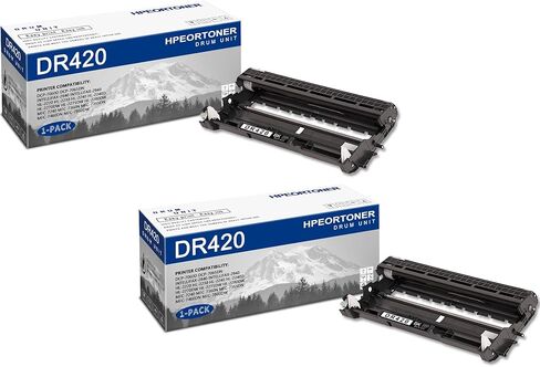2 PK DR420 Black Drum Unit 15,000 pages High Yield Compatible, DR420, Replacement for Brother DCP-7060D DCP-7065DN IntelliFax-2840 HL-2220 HL-2230 HL-2240 HL-2280DW MFC-7240 MFC-7360N Printer in Saudi Arabia