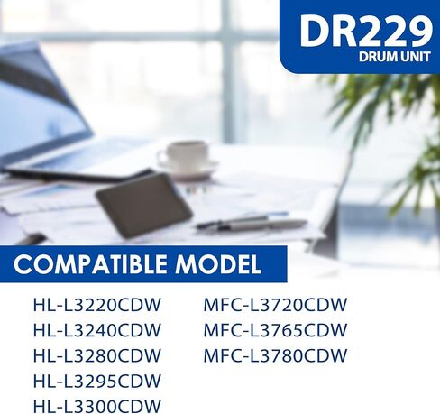 مجموعة وحدة الطبل DR229CL مكونة من 4 قطع بديلة لوحدة الطبل Brother DR229CL DR-229CL لحبر الطابعة TN229 TN229XL MFC-L3780CDW MFC-L3720CDW MFC-L3765CDW (وليس الحبر) in Kuwait