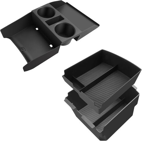 Double-Layer Center Console Armrest Organizer for 2026 2025 Hyundai Tucson(Limited)/Tucson Hybrid/Tucson Plug-in Hybrid, 2026 2025 Hyundai Tucson accessories-ONLY Fit Electronic Shift in Saudi Arabia