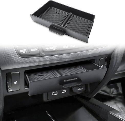 درج منظم وحدة التحكم المركزية متوافق مع Honda 2016-2022 Pilot / 2017-2025 2026 Ridgeline / 2019-2025 ملحقات جواز السفر، صينية تخزين جيب مكعب قابلة للسحب (فقط للطرز ذات الحجرة المفتوحة) in Kuwait