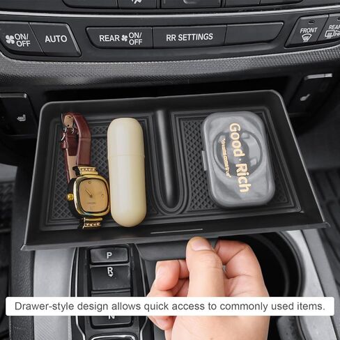 درج منظم وحدة التحكم المركزية متوافق مع Honda 2016-2022 Pilot / 2017-2025 2026 Ridgeline / 2019-2025 ملحقات جواز السفر، صينية تخزين جيب مكعب قابلة للسحب (فقط للطرز ذات الحجرة المفتوحة) in Kuwait
