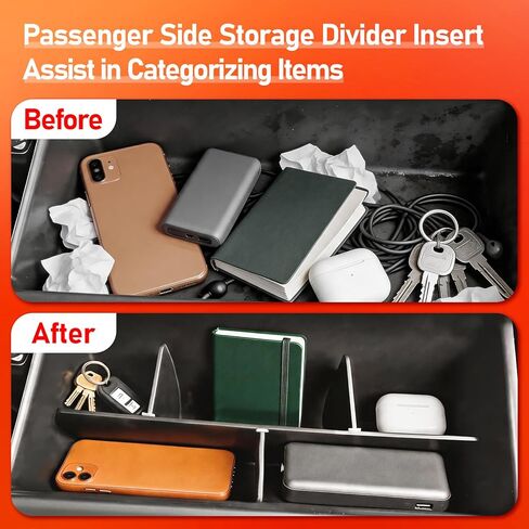 Upgraded Glove Box Organizer Insert Tray Compatible with Ford Bronco 2021-2026,Center Console Storage Divider for Bronco Interior Accessories,Storage Insert Tray with Adjustable Dividers in Saudi Arabia