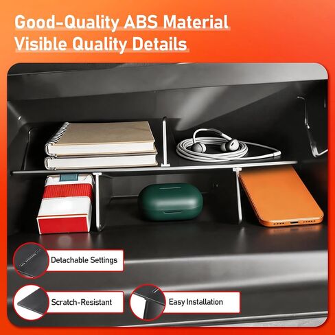 Upgraded Glove Box Organizer Insert Tray Compatible with Ford Bronco 2021-2026,Center Console Storage Divider for Bronco Interior Accessories,Storage Insert Tray with Adjustable Dividers in Saudi Arabia