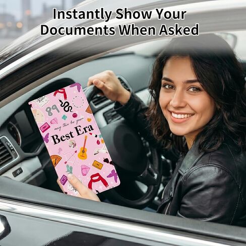 May This Be Your Best Era Car Registration and Insurance Holder for Women, Document Organizer Vehicle Glove Box, Aesthetic Car Accessories for Girl Women (On Tour) in Saudi Arabia