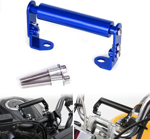 حامل مشبك تثبيت على الهاتف قابل للتعديل من Monkey125 متوافق مع Monkey 125 Grom MSX 125 CNC لملحقات الدراجات النارية على المقود (أسود) in Kuwait