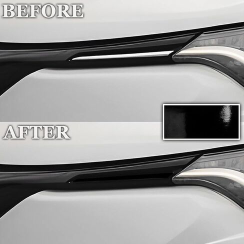 تصميمات BOGAR TECH لسيارة Toyota Rav4 2013-2018 حذف الكروم الأمامي - طقم تراكب الفينيل مسبق القطع، زخرفة تعتيم سوداء لامعة in Kuwait