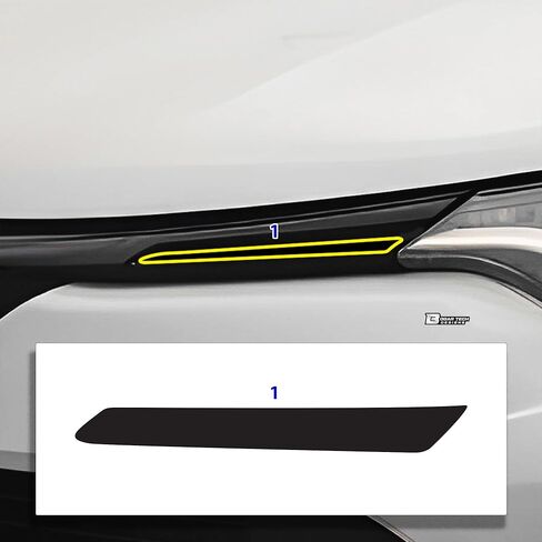 تصميمات BOGAR TECH لسيارة Toyota Rav4 2013-2018 حذف الكروم الأمامي - طقم تراكب الفينيل مسبق القطع، زخرفة تعتيم سوداء لامعة in Kuwait
