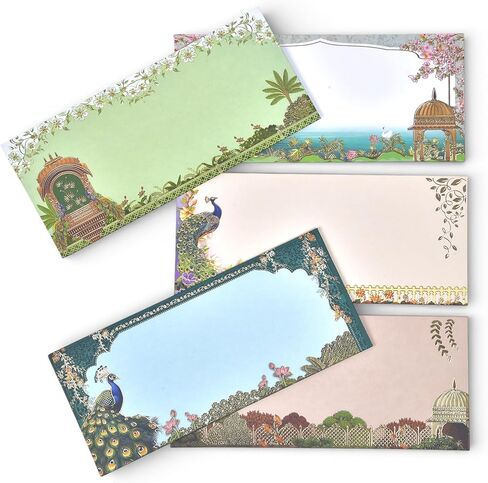 Designer Shagun Money Envelopes for Cash Set of 10 – Traditional Indian Decorative Cash Gift Envelopes, Assorted Colors, Wedding, Birthday, Christmas, Holiday, Easter, Anniversary & Greeting Cards in Saudi Arabia