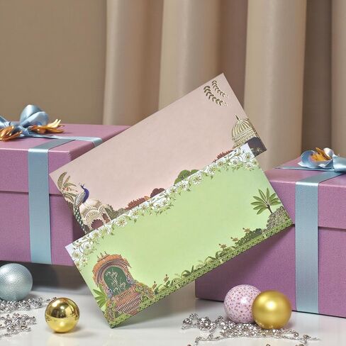 Designer Shagun Money Envelopes for Cash Set of 10 – Traditional Indian Decorative Cash Gift Envelopes, Assorted Colors, Wedding, Birthday, Christmas, Holiday, Easter, Anniversary & Greeting Cards in Saudi Arabia