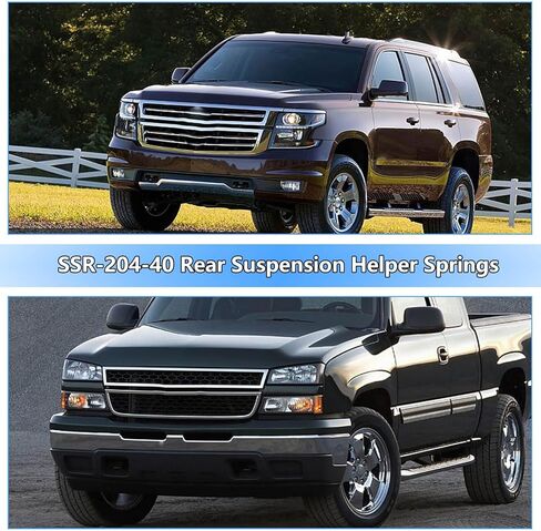 SSR-204-40 Rear Suspension Helper Springs Bump Stops Compatible with 2000-2020 Chevy Tahoe Suburban, GMC Yukon 1500, Savana, Express - Rear Suspension Enhancement Kit Pair in Saudi Arabia