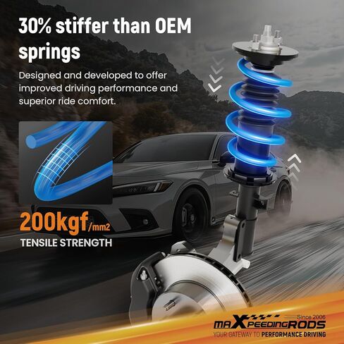نوابض خفض maxpeedingrods لسيارة Ford Focus ST 2013-2018، SAE 9254 مجموعة خفض نوابض ملفوفة عالية الشد، أزرق in Kuwait