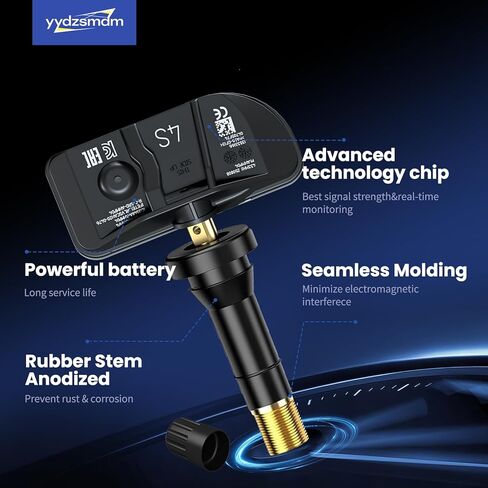 TPMS 433 ميجا هرتز مبرمج مسبقًا، متوافق مع شيفروليه سيلفرادو 1500 22-24|تاهو 21-23|كولورادو 23-24|جي إم سي يوكون 21-23|كاديلاك إسكاليد 21-23|مستشعر ضغط الإطارات OE#13533166 (مجموعة من 4) in Kuwait