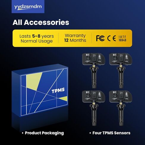 TPMS 433 ميجا هرتز مبرمج مسبقًا، متوافق مع شيفروليه سيلفرادو 1500 22-24|تاهو 21-23|كولورادو 23-24|جي إم سي يوكون 21-23|كاديلاك إسكاليد 21-23|مستشعر ضغط الإطارات OE#13533166 (مجموعة من 4) in Kuwait