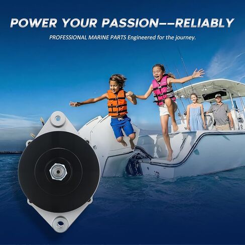 Marine Alternator for 1994 Later Mercruiser Gas & Diesel Engines 4.3L-8.2L 350 Mag MPI 12V 65A, Fixes Battery Drain & Electronics Issues – Corrosion-Resistant – Replaces 805884 805447T 12176N-1G in Kuwait