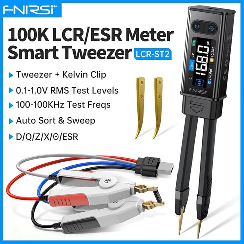 LCR-ST2 2 في 1 جسر الملقط الرقمي LCR ESR متر SMD اختبار كلفن كليب المكونات الإلكترونية أداة اختبار متعددة الوظائف (مجموعة LCR-ST2 2) in Kuwait