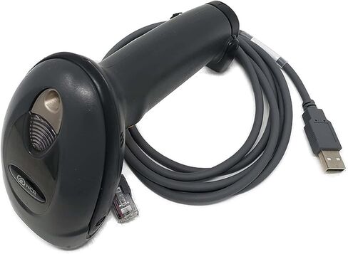 MOTOROLA، DS4208، مجموعة USB، تتضمن الماسح الضوئي (DS4208-SR00007WR) وكابل USB محمي بطول 7 أقدام (CBA-U21-S07ZAR)، أسود - الموديل #: DS4208-SBZU0100ZWR (متجدد) in Kuwait