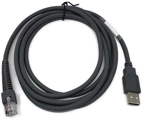 MOTOROLA، DS4208، مجموعة USB، تتضمن الماسح الضوئي (DS4208-SR00007WR) وكابل USB محمي بطول 7 أقدام (CBA-U21-S07ZAR)، أسود - الموديل #: DS4208-SBZU0100ZWR (متجدد) in Kuwait