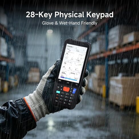 Android Barcode Scanner F1, Android 15 Handheld PDA w/Zebra SE4710 Engine, 4 inch Touchscreen Industrial Mobile Computer, IP67 Data Terminal Inventory Scanner for Warehouse Retail Logistics in Saudi Arabia
